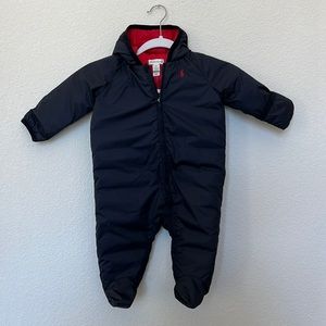 Ralph Lauren Navy One Piece Hooded Jacket